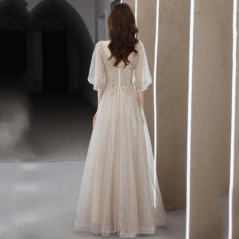Modest Prom Dress 2025 with Half Sleeves 16 / Custom Color Modest Prom Dress 2025 with Half Sleeves 16 / Custom Color