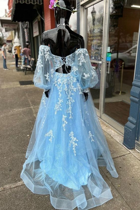 Trendy Prom Dress 2024 Off the Shoulder with Sleeves 16W / Custom Color