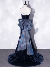Load image into Gallery viewer, Mermaid Velvet Prom Dress 2025 with Bow in Back