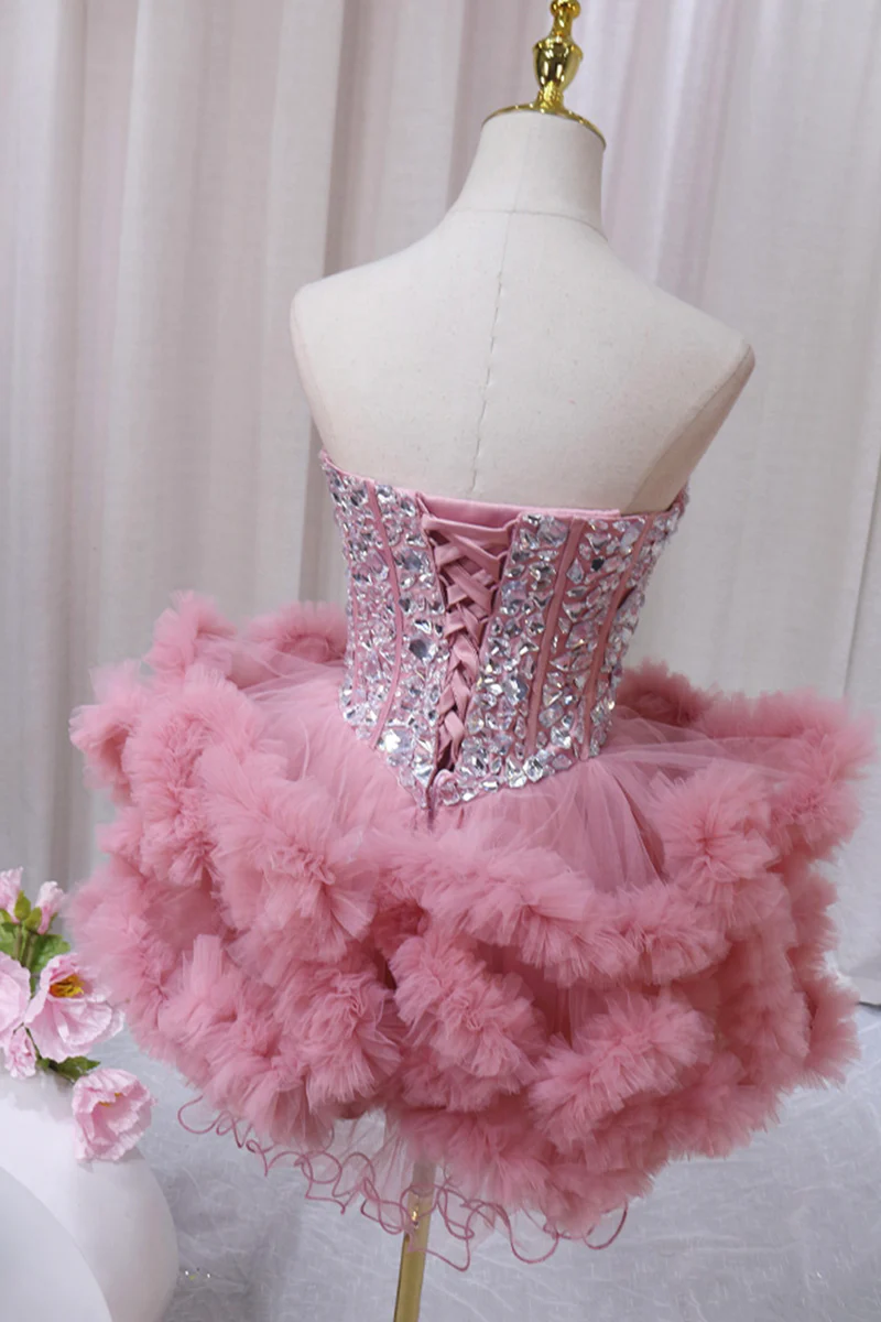 corset homecoming dresses 2024 Zapakasa Women Sparkly Cute Homecoming Dress A Line Black Sweetheart Tiered  Corset Short Prom Dress
