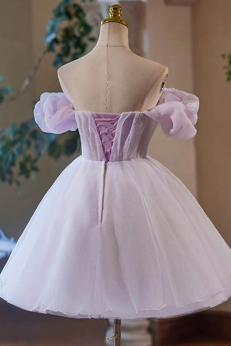 Fairy Lilac Homecoming Dress 2024 Corset Back 6 / Green Fairy Lilac Homecoming Dress 2024 Corset Back 6 / Green