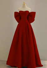 Load image into Gallery viewer, Red Prom Dress 2025 Corset with Large Bow in Back