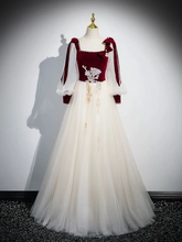 Load image into Gallery viewer, Princess Prom Dress 2025 Corset with Long Sleeevs