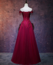 Load image into Gallery viewer, Off-the-shoulder Light Fuchsia Tulle Prom Dress 2025 Corset Back