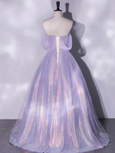 Load image into Gallery viewer, Off-the-shoulder Tulle Sequin Sparkly Prom Dress 2025 Corset Back