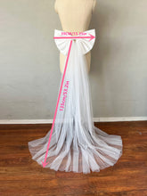 Load image into Gallery viewer, Long Bow Detachable for Wedding Dress 53" Tulle Tails