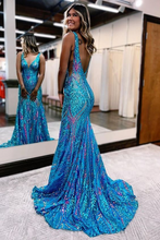 Load image into Gallery viewer, Sexy Sequin Prom Dress 2025 Mermaid