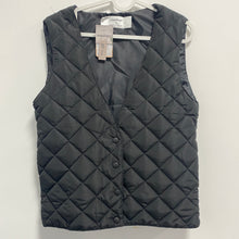 Load image into Gallery viewer, saqulopr Black Vest V-neck 4 Snaps