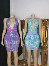 Load image into Gallery viewer, Sexy Homecoming Dress 2023 Short Tight Halter Neck Sequin Sparkly