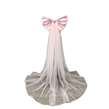 Load image into Gallery viewer, Long Bow Detachable for Wedding Dress 53" Tulle Tails