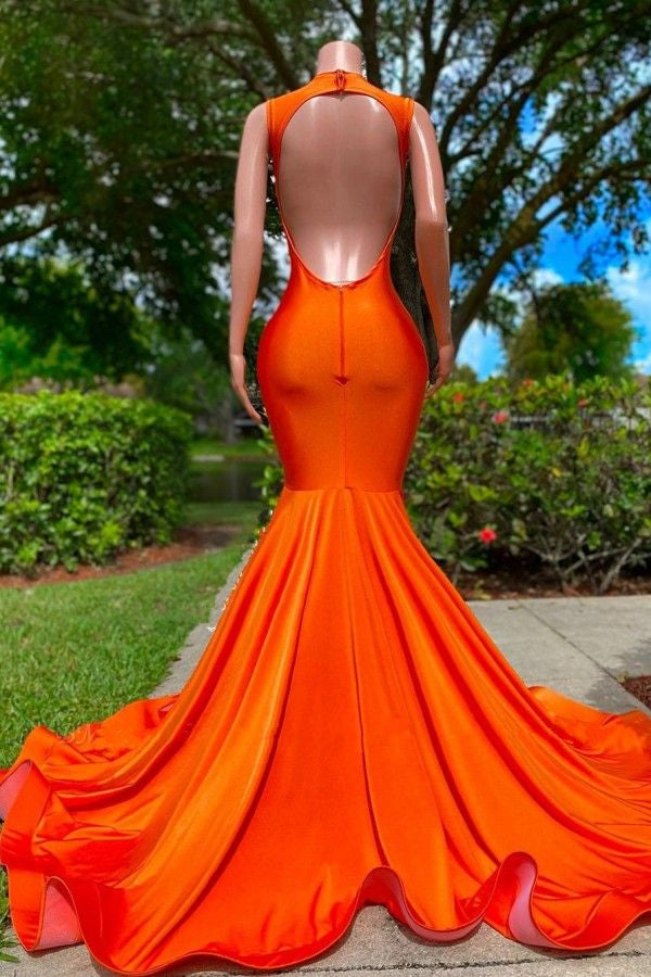 Mermaid/Trumpet Prom Dress 2023 Plunging Neck Sleeveless Satin with Ruffles 8 / Green