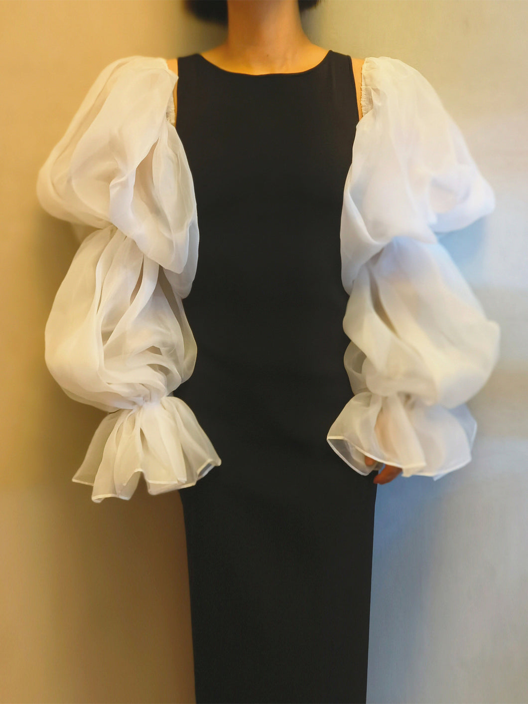 Wedding Sleeves for Dress Organza Puffy 2 Layers