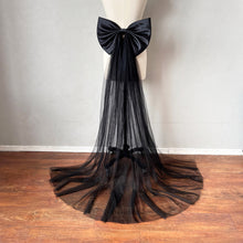 Load image into Gallery viewer, Long Bow Detachable for Wedding Dress 53" Tulle Tails