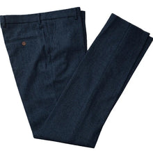 Load image into Gallery viewer, Men's Suits 3 PCS Lapel Wool Blended Navy Herringbone Gentleman Suits Jacket+Pants+Vest