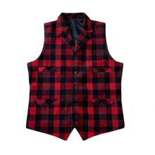Load image into Gallery viewer, Red Plaid Christmas Vest for Women Unisex Men