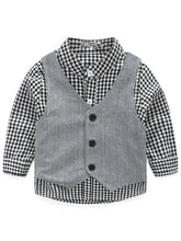 Load image into Gallery viewer, Light Grey Boy's Vest Made to Order Wedding Ring Bearer Waistcoat 1 Pocket 3 Buttons