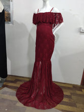 Load image into Gallery viewer, Lace Elegant Maternity Photography Dresses Spaghetti Strap Off The Shoulder