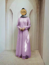 Load image into Gallery viewer, Lace Muslim Photography Dresses Long sleeve Sequin 2021