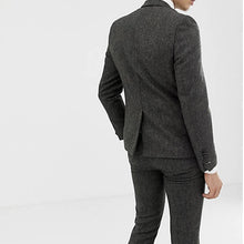 Load image into Gallery viewer, Men's Suit Tweed Jacket With Vest Pants Herringbone Slim Fit Wedding Tuxedos