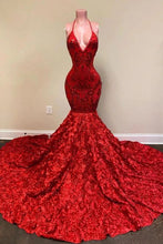 Load image into Gallery viewer, Prom Dress 2023 Ideas Mermaid/Trumpet V Neck Spaghetti Strap