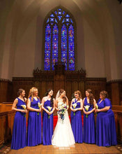 Load image into Gallery viewer, Pink Jersey Long Convertible Bridesmaid Dress Infinity Wrap Dress