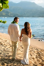Load image into Gallery viewer, Patterned Sequin Wedding Dress Ivory