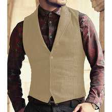 Load image into Gallery viewer, Mens Vest Made to Order Black Wedding Prom Waistcoat Casual Business Tailored Collar 2 Pockets 4 Buttons