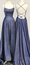 Load image into Gallery viewer, Long Prom Dress 2022 Glitter Velvet Corset Back