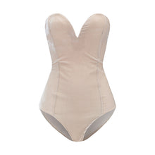 Load image into Gallery viewer, Tube Top Velvet Bodysuit Leotard Corset Back