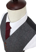 Load image into Gallery viewer, Men's Suit 3Pcs Wool Tweed Plaid Herringbone Slim Fit Wedding For Male