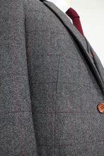 Load image into Gallery viewer, Men's Suit 3Pcs Wool Tweed Plaid Herringbone Slim Fit Wedding For Male