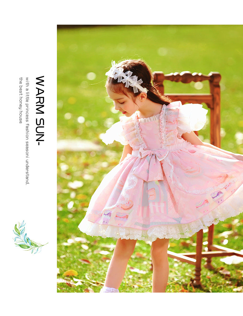 Girls' Summer Cute Cartoon Lolita Dress
