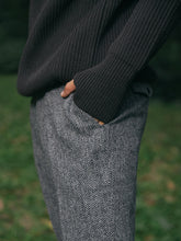 Load image into Gallery viewer, Men's Suit Nine Pants Wool Tweed Herringbone Slim Fit For Wedding Classic Retro Trousers