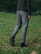 Load image into Gallery viewer, Men's Suit Nine Pants Wool Tweed Herringbone Slim Fit For Wedding Classic Retro Trousers