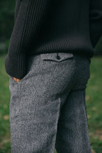 Load image into Gallery viewer, Men's Suit Nine Pants Wool Tweed Herringbone Slim Fit For Wedding Classic Retro Trousers
