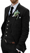 Load image into Gallery viewer, Men's Suit 3 Pieces Blue Linen For Men Casual Wedding Groom Tuxeo Suits