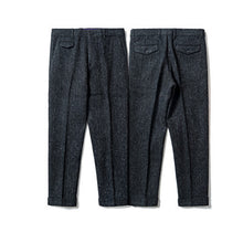 Load image into Gallery viewer, Men's Suit Nine Pants Wool Tweed Herringbone Slim Fit For Wedding Classic Retro Trousers