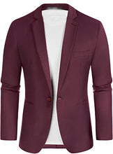 Load image into Gallery viewer, Men's Blazer Slim Fit One Button Lapel For Casual Business Wedding Jacket