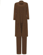 Load image into Gallery viewer, Three Piece Lace Jacket Outfit Mother Of the Bride Elegant Dress Pants Suit Lace For Wedding Grooman Formal Evening Gown