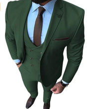 Load image into Gallery viewer, Men's Suit 3 Pcs Suit Collar Double Breasted Wedding Grooms Tuxedos Suits
