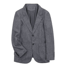 Load image into Gallery viewer, Men's Suit Tweed Jacket Herringbone Brown Shawl Lapel Slim Fit Casual Business Wedding Prom