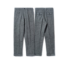 Load image into Gallery viewer, Men's Suit Nine Pants Wool Tweed Herringbone Slim Fit For Wedding Classic Retro Trousers