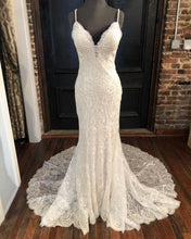 Load image into Gallery viewer, Mermaid Wedding Dress Ivory Beaded Lace