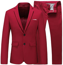 Load image into Gallery viewer, Men's Suit 2 Piece Tuxedo 2 Buttons Slim Fit For Wedding Jacket & Pants
