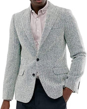 Load image into Gallery viewer, Men's Suit Tweed Jacket Wool Herringbone Slim Fit For Blazer Wedding Groomsmen