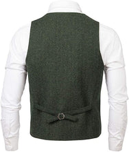 Load image into Gallery viewer, Men's Suit Vest Made-to-Order Army Green Wedding Prom Waistcoat