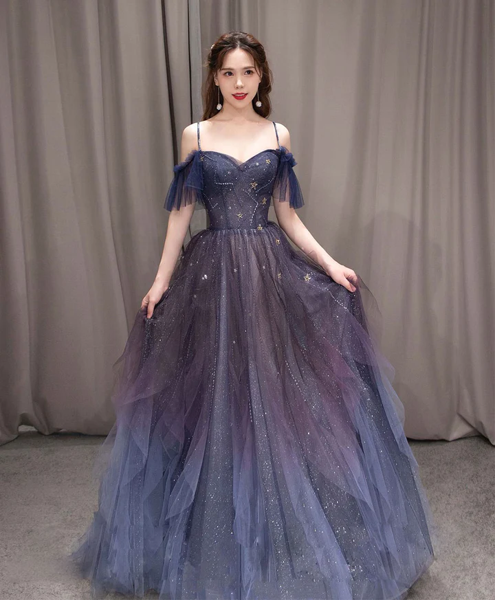 Ombre Tulle Prom Dress Fairy Custom Size / Same as sample