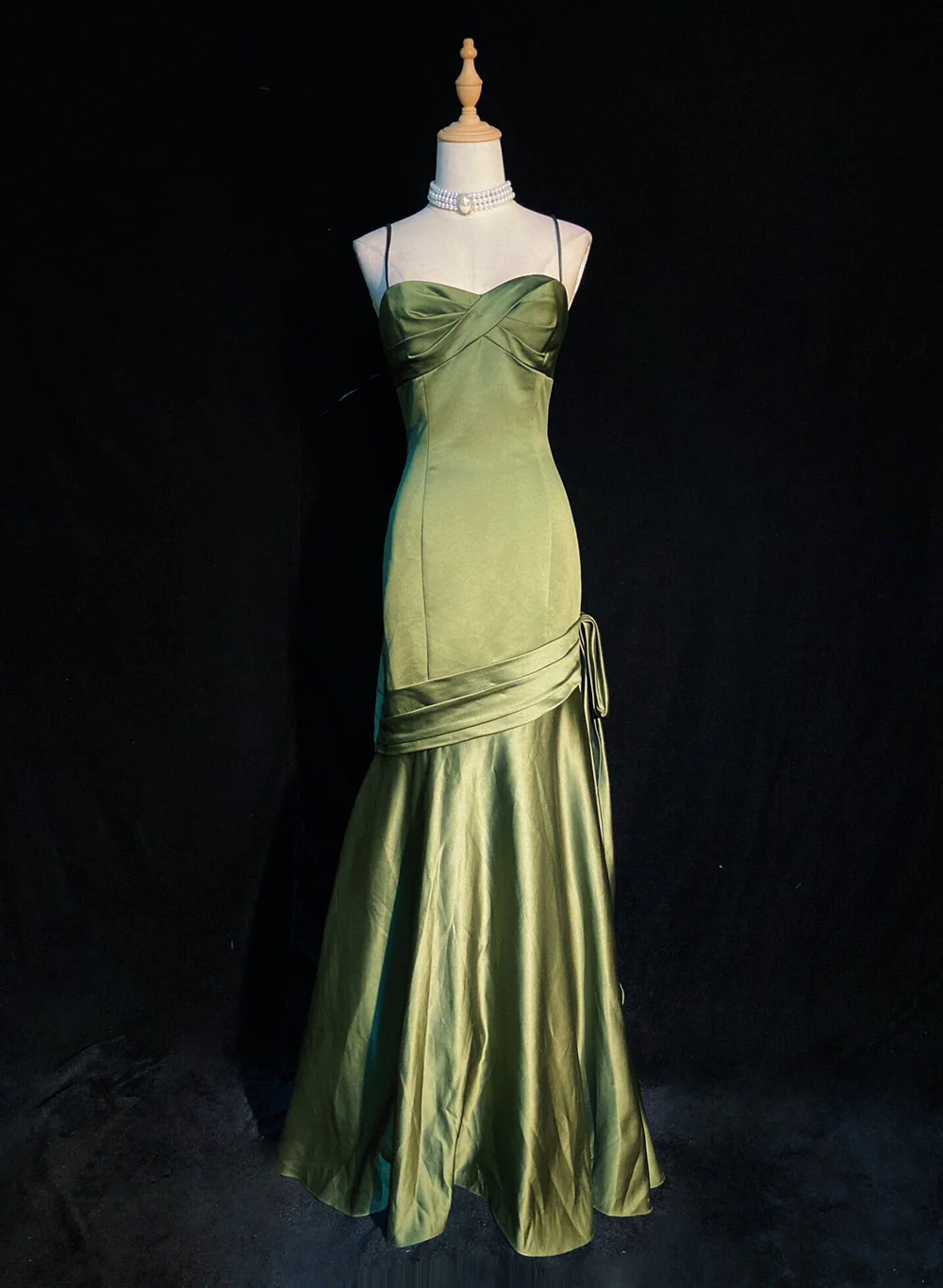 Spaghetti Straps Green Prom Dress 2025 6 / Custom Color Spaghetti Straps Green Prom Dress 2025 6 / Custom Color