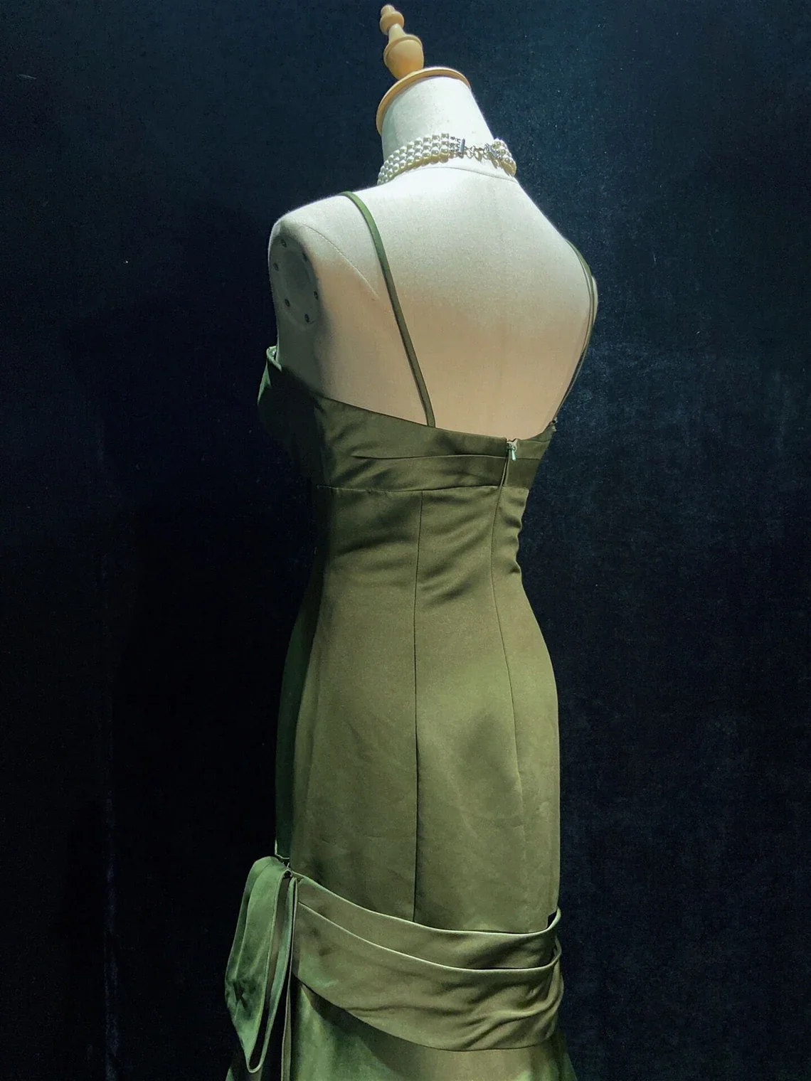green prom dresses 2025 Spaghetti Straps Green Prom Dress 2025 6 / Custom Color