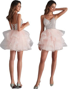 Black Tulle Homecoming Dress 2024 Corset Back